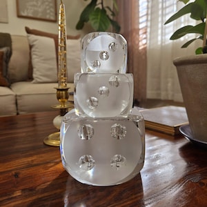 Spode Glass Dice Ashtray Set: Mid Century Man Cave Decor