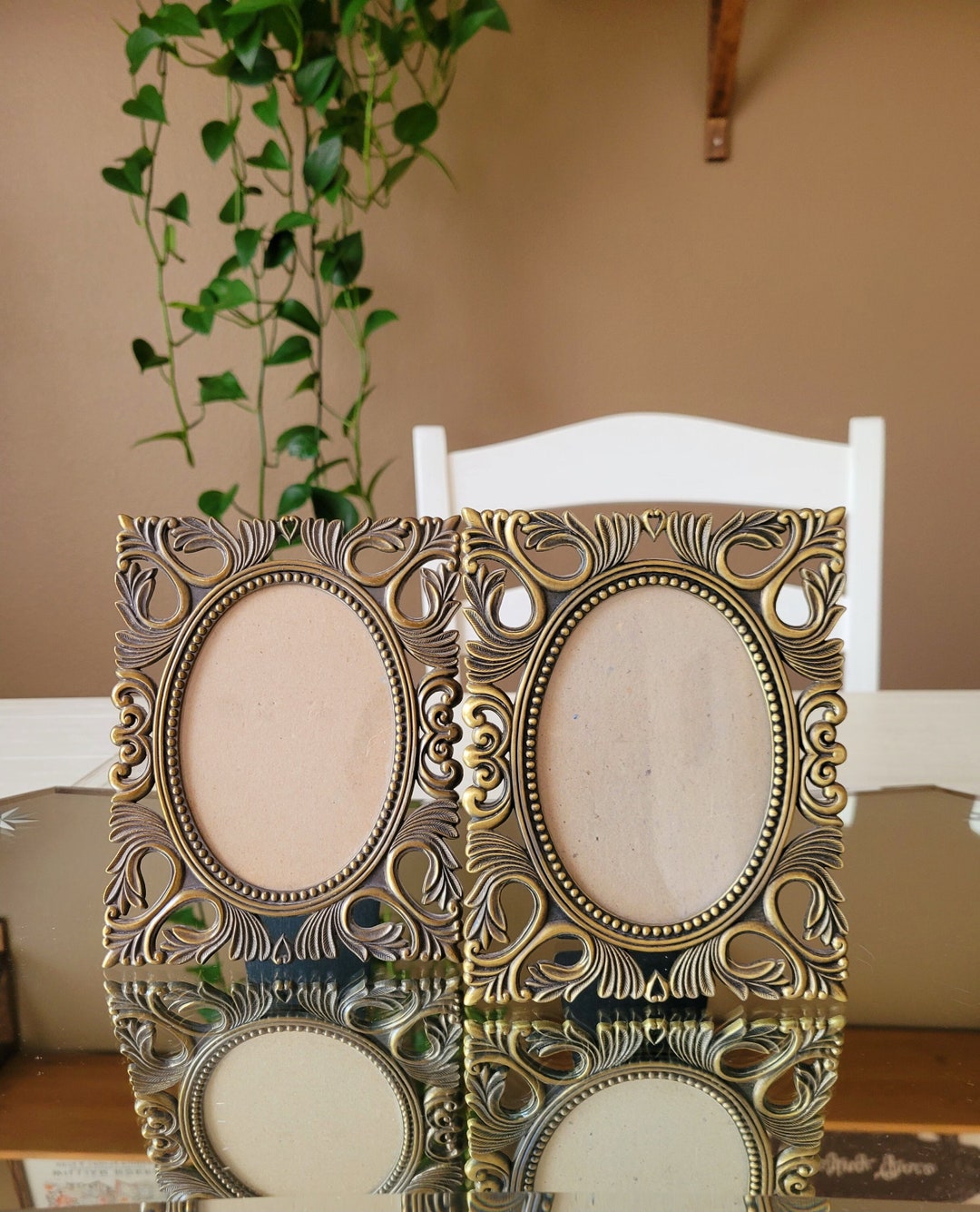 Vintage Ornate Metal Picture Frames/ Brass Picture Frames/ Etsy