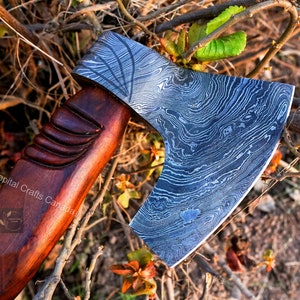 Wiking Hache à barbe décorative avec manche en bois et lame de hache en  acier.