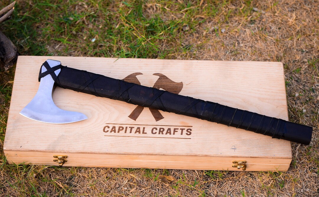 Handcrafted Viking Battle Axe - Custom Design
