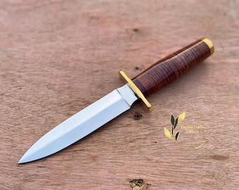 Personalized Gift Hand Forged Stainless Steel Dagger Hunting Knife, Best Custom Engraved Knife Gift for Him, Men, Dad on Christmas, Birthday