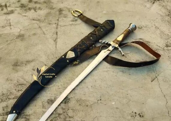 Handmade Gift Heron Marked Sword of The Wheel of Time, Tam al'Thor & Rand al'Thor Sword with Scabbard, Birthday, Cosplay Gift for Him, Men