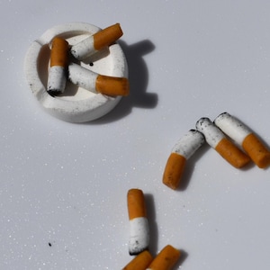 10 used cigarette butts 1:12 scale | loose miniature diorama accessory detail landscaping decoration
