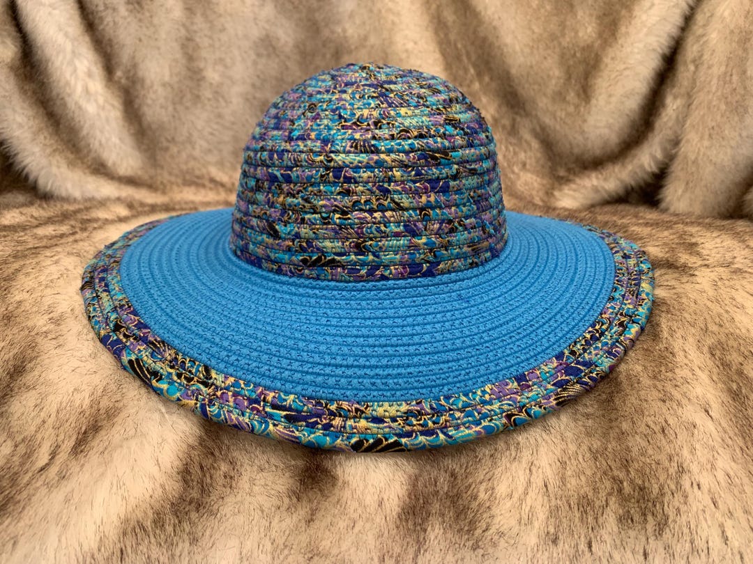 Bright Blue Rope Hat. Handcrafted. - Etsy