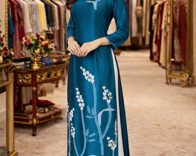 Luxurious Ao Dai for The Bride, Women's Ao Dai, Ao Dai Ba Sui Sang Trong