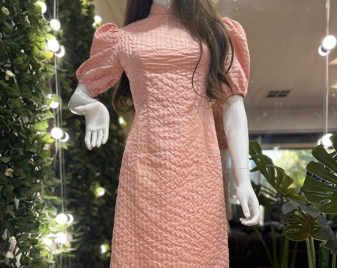 Luxurious Designed Beautiful Modernized Ao Dai Ao Dai Cach Tan Thiet ke Dep Beautiful Hand-made Modernized Vietnamese Ao Dai