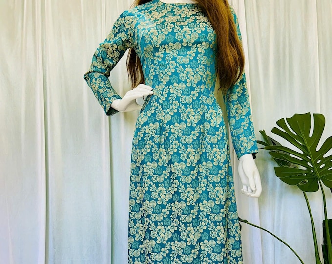 Brocade Traditional Vietnamese Ao Dai - Dual-Tone | Gam Silk Premium Ao Dai | Luxury Áo Dài Gấm Cao Cấp