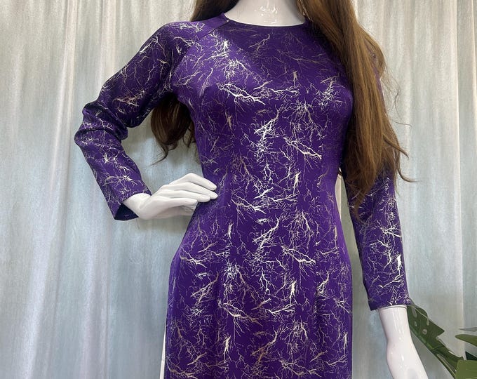 Purple Handmade Ao Dai, Ao Dai Viet Nam cao Cap, Áo Dài việt nam cao cấp
