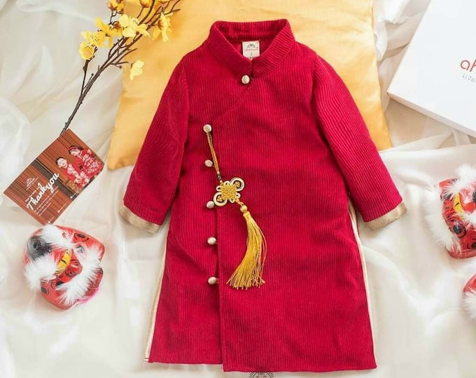Beautiful Vietnamese Ao Dai For Kids, Children's Ao Dai, Ao dai for Boys , Boy's Ao Dai, Ao Dai Be Trai