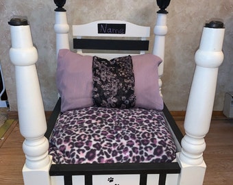 dog bed made from end table