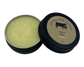 Tallow Balm 30ml Organic, Grass-fed / tallow skin cream / grass-fed tallow / eczema cream/ rosacea cream / animal fat/Lip balm/Acne/Gifts