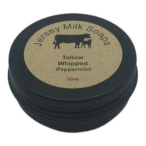 Whipped Tallow Balm SAMPLE SIZE 30ml Organic, Grass-fed / tallow skin cream / grass-fed tallow / eczema cream/ rosacea cream / animal fat