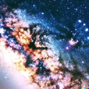 Digital print of galaxy