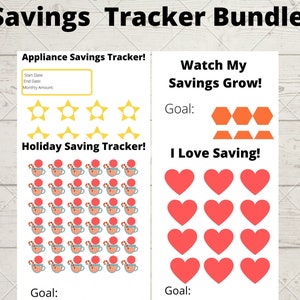 Savings Tracker Bundle, Money Savings tracker binder, Savings challenge tracker, Savings tracker bundle, Budget planner
