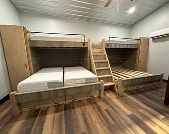 Built in Bunkbed with Lockers - Quad Bunkbed