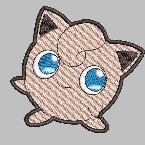 Jigglypuff Embroidery File, Embroidery Designs Trendy, Embroidery Files Anime, Kids Embroidery Files, Embroidery Files Cute
