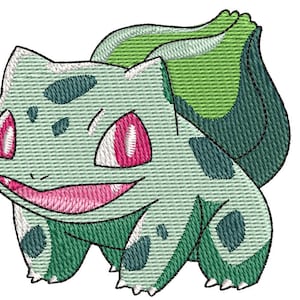 Bulbasaur Embroidery Design - Embroidery Designs Trendy - Embroidery Files Cute - Embroidery Files Anime