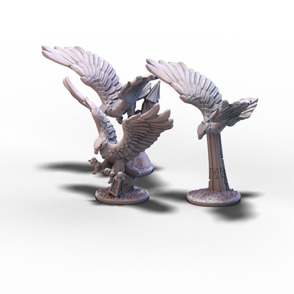 Noble Elves | Eagles Unit (High Elves Giant Eagles) | 10 mm miniatures for Warmaster and other tabletop wargames