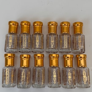 12X3ml hochwertige ausgefallene leere Flaschen für Parfüms Öl / Attar