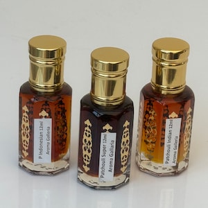 3x12ml PATCHOULI COLLECTION GIFT Set  including Patchouli Super, Indian And Indonesian Patchouli Oil