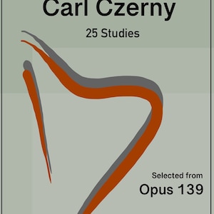 Carl Czerny 25 Studies for lever or pedal harp