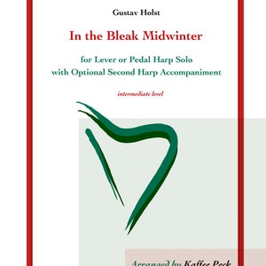 In The Bleak Midwinter for lever or pedal harp solo