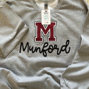 Custom 3D Puff Embroidered Sweatshirt - Personalized School Pride Gildan Sweatshirt - College or High School