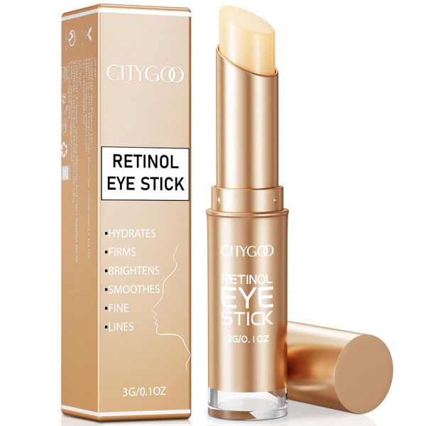Retinol Eye Stick with Collagen, Hyaluronic Acid for Dark Circle, Wrinkles in 3-4 Weeks, Under Eye Cream Anti Aging, for Puffiness and Bags