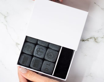 Personalized Whiskey Stones Set, Custom Whiskey Stones, Whiskey Stone Set, Whiskey Gift, Home Bar Gift, Personalized Chilling Stones