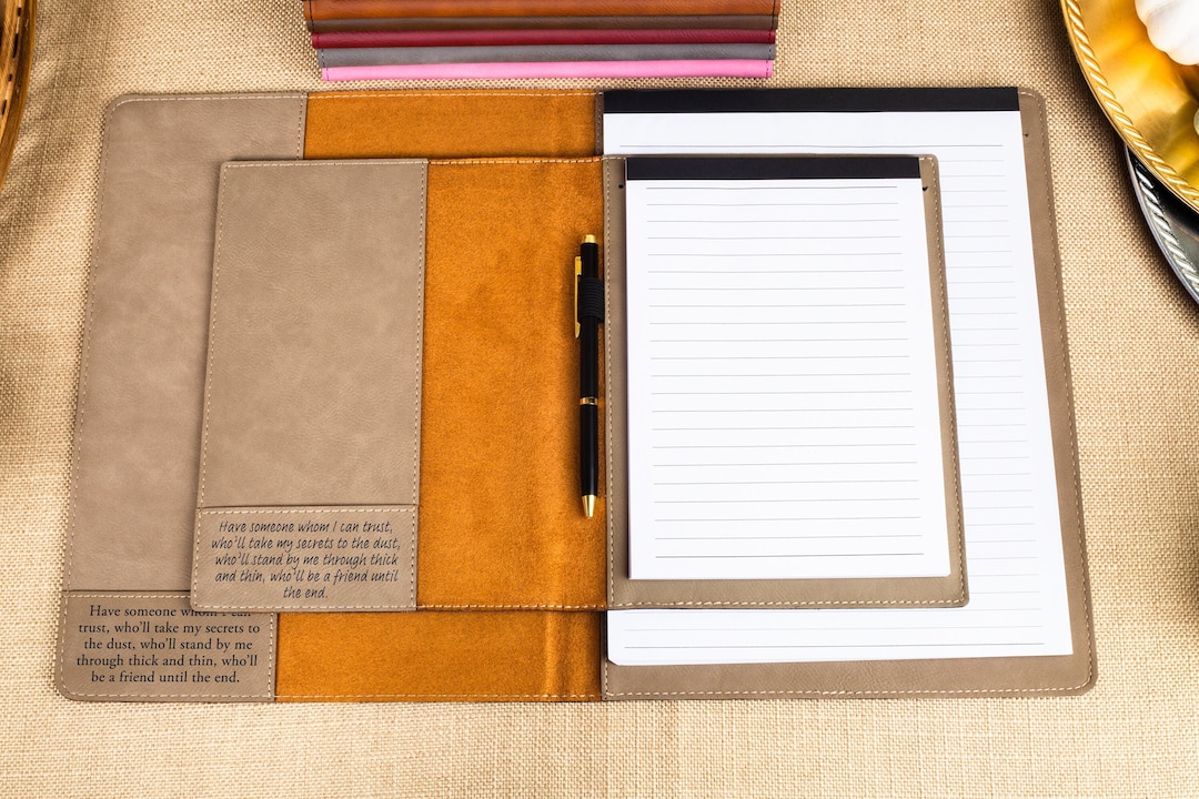 Personalized Leather Padfolio, Custom Leather Portfolio, Personalized