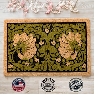 Printed Doormat, Housewarming Gift, Greenery Doormat, Porch Decoration, Home Accessories, Front Door Mat, Plant Lover Gift, Front Doormat
