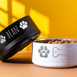 Custom Pet Bowl, Stainless Steel Cat Feeder Bowl, Personalized Dog Bowl, Pet Gifts, Christmas Gift, Food and Water Bowl, Pet Lover Gift