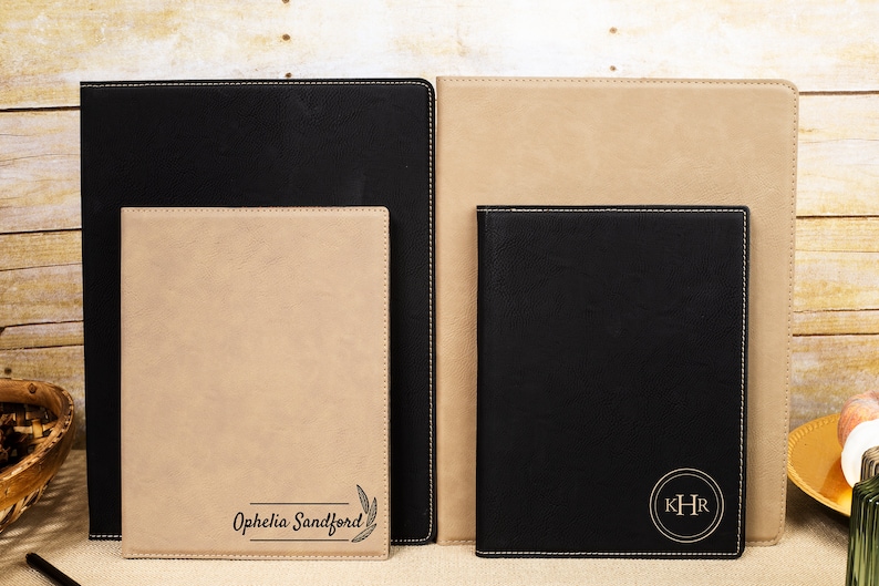 Personalized Leather Padfolio Custom Leather Portfolio Etsy