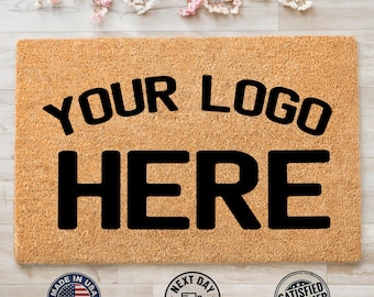 Personalized Doormat, Your Logo Here Mat, Printed Mat, Housewarming Gift, Business Gift, Welcome Mat, Custom Corporate Gift, Office Gift