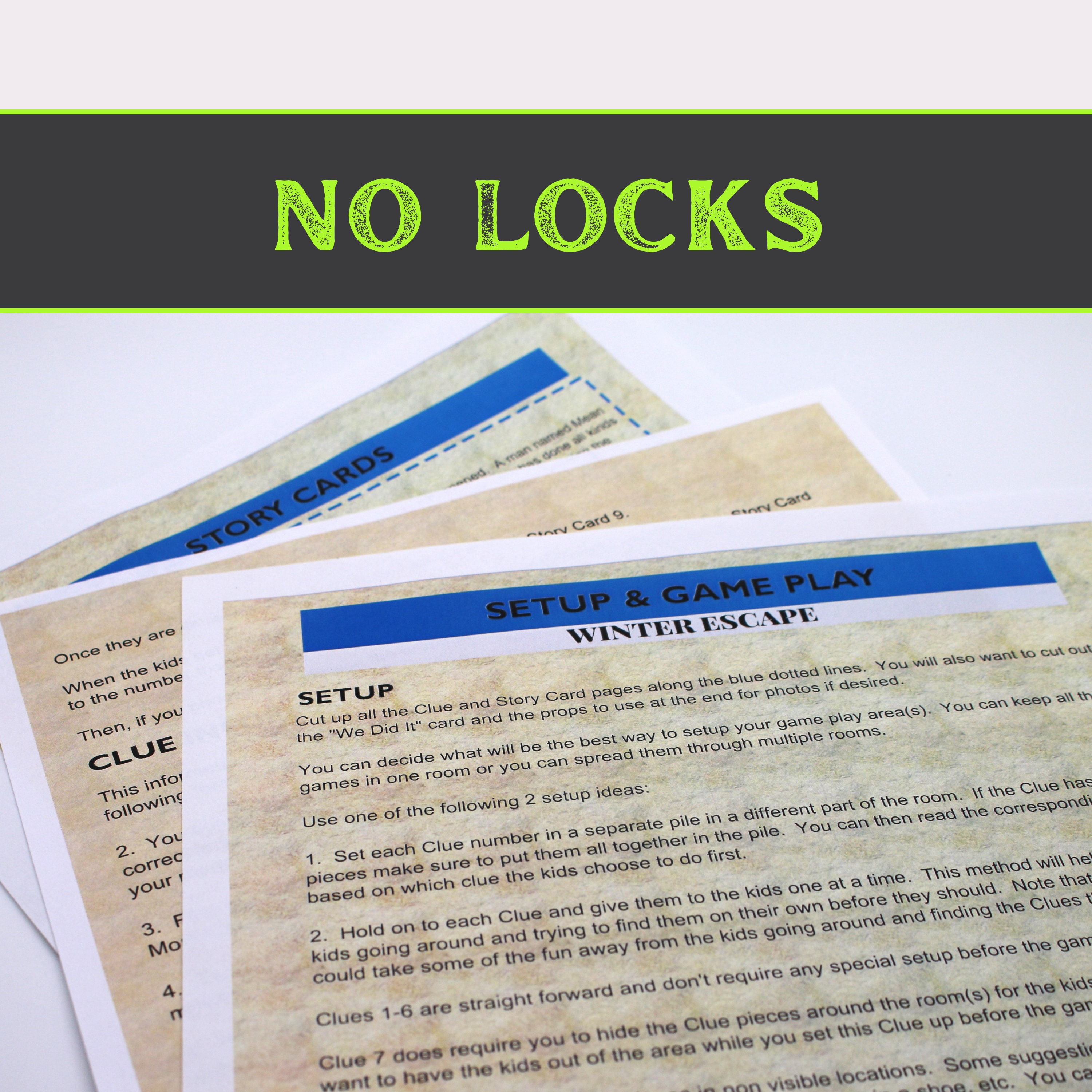 Kids Escape Room Game Printable Kit - Winter Escape - DIY Party Game ...