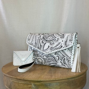 Chiseled Leather Handbag | Cartera Cincelado Vaqueta | Bolsa de Vaqueta | Hand Tooled Leather Purse | Western Purse | Shoulder Cross Body |