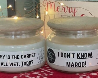 Todd and Margo Candle Duo | Christmas Vacation | Christmas Candle | Holiday Candle | Funny | Soy Candle in Container