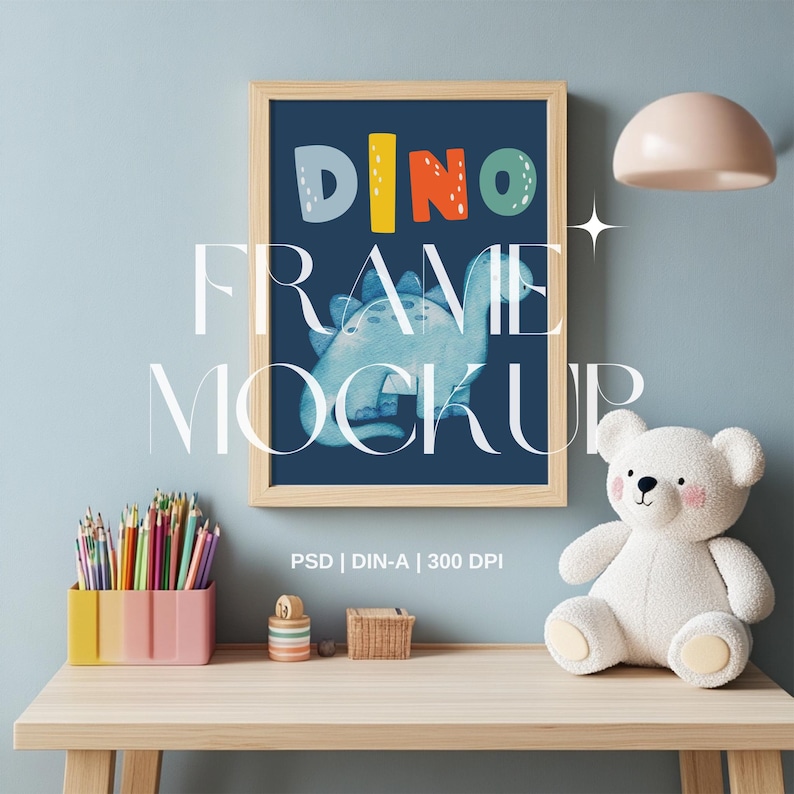 Kids Classroom Frame Mockup: Nursery Wall Art Display (PSD & Canva) - Etsy