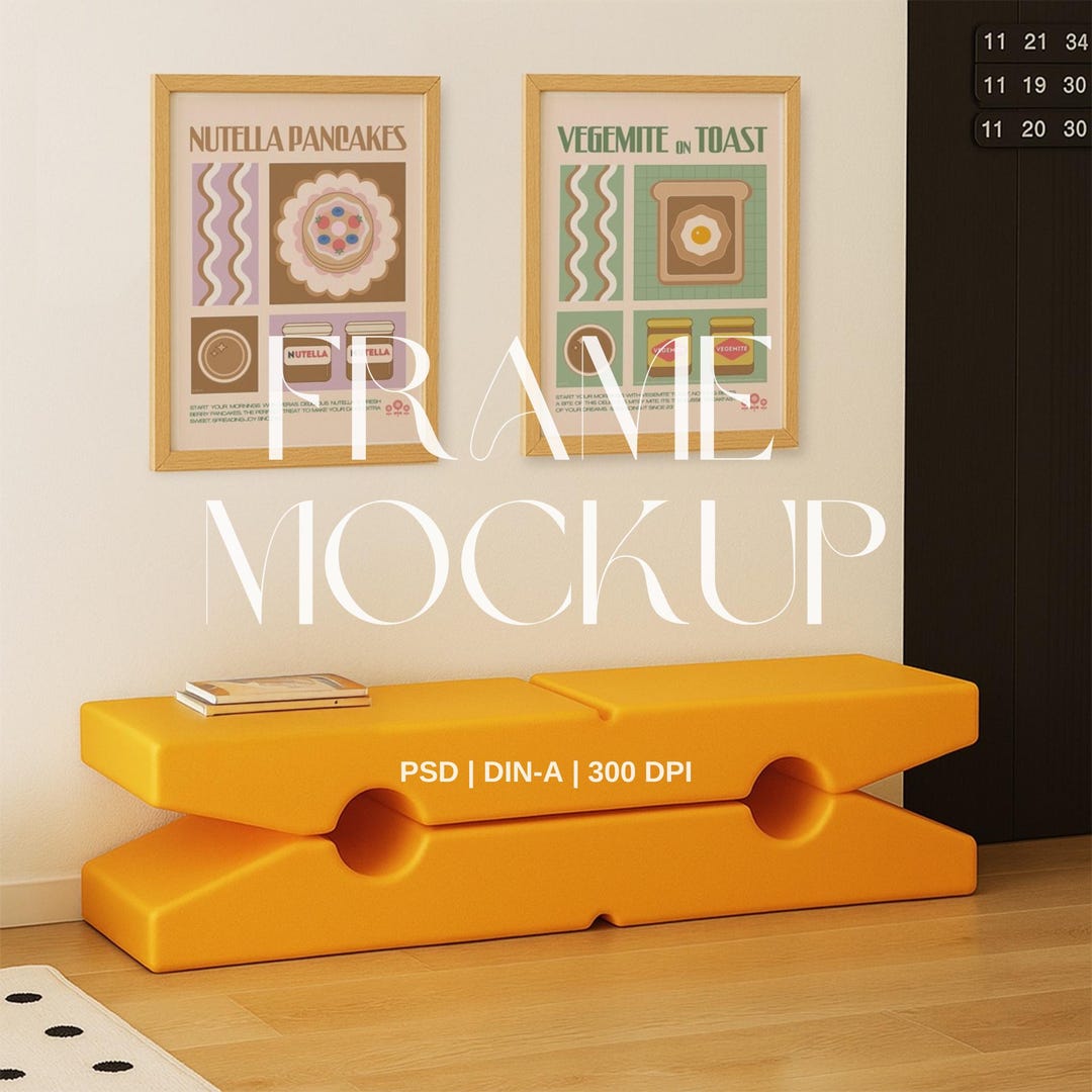 PSD Frame Mockup | Two Vertical Frame Mockups | Editable Wall Art ...