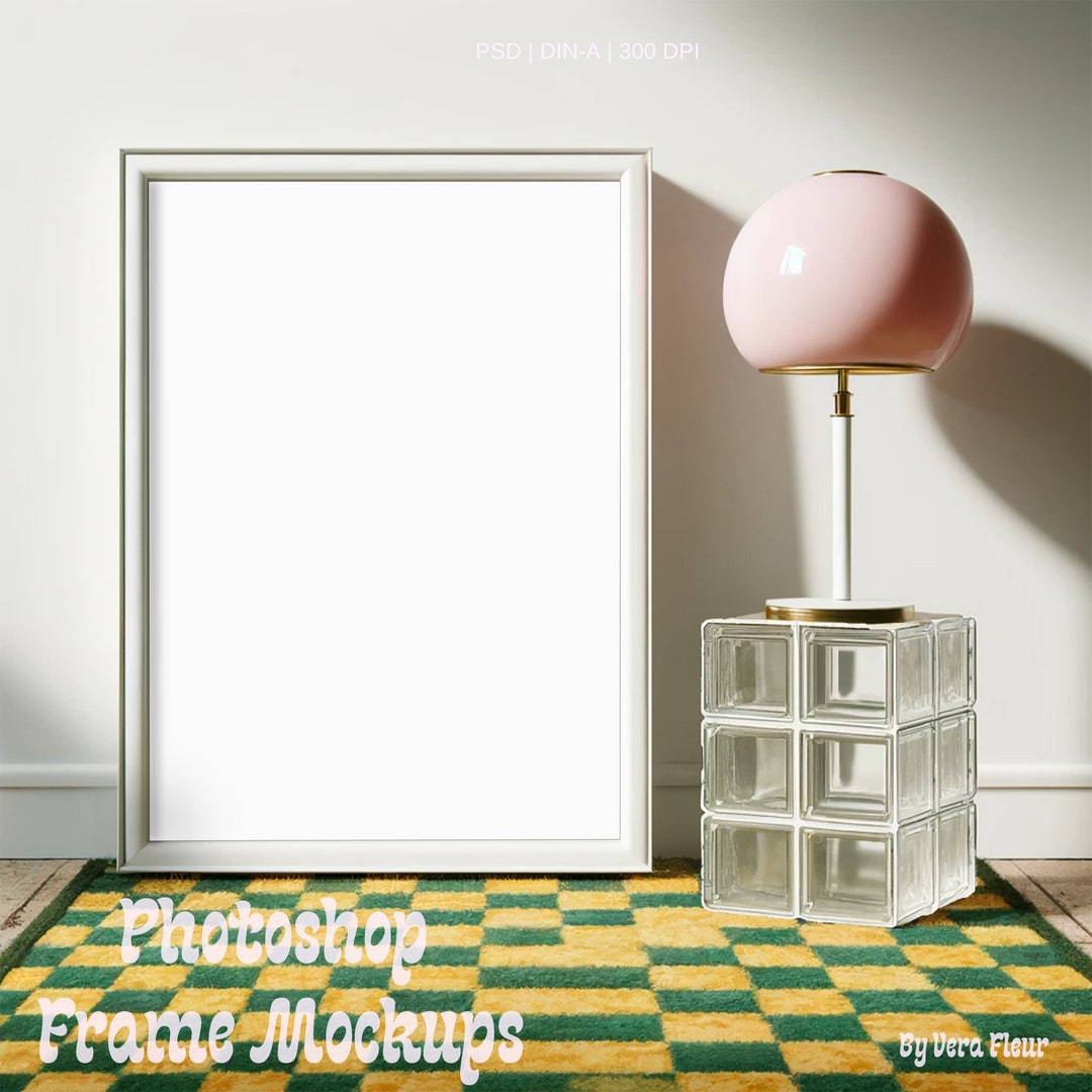 DIN-A 'ari' Pastel Frame Mockup for Art Print. Y2k Retro. 90's, Lounge ...