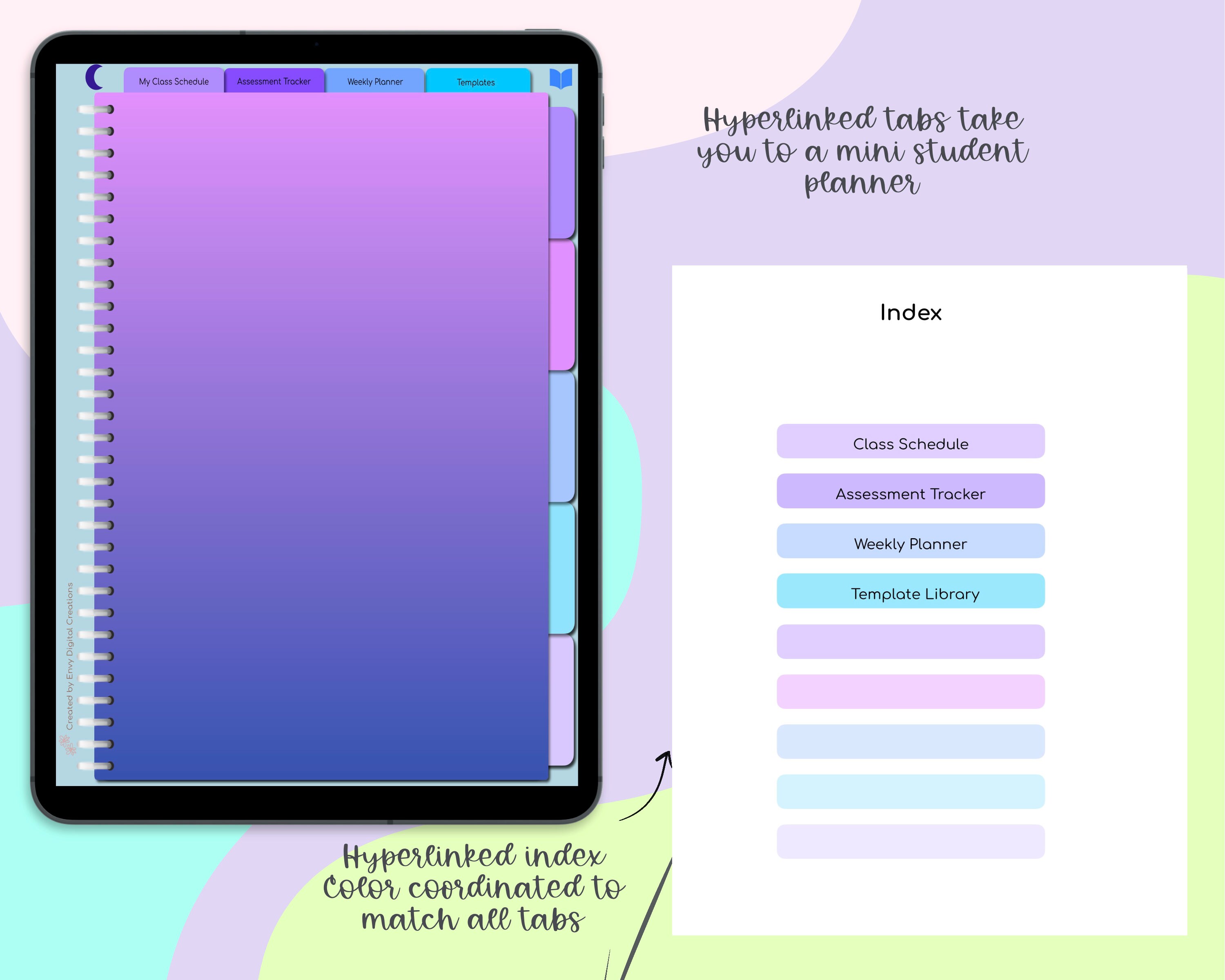 Digital Subject Notebook // 5 Subject // Notetaking, Journaling
