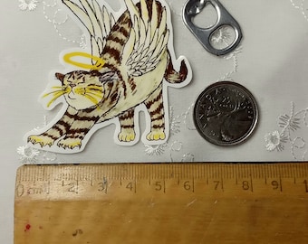 Angel Cat vinyl sticker