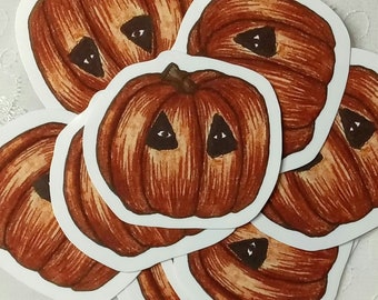 Unsettling Jack-o-Lantern Sticker - halloween stickers