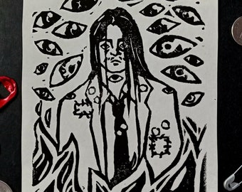 Gerry Keay (TMA) linocut print