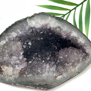 Large Amethyst Crystal Geode: Home Decor Quartz Cave Cluster