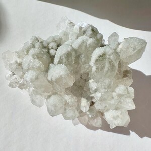 Quartz and Chlorite Crystal Cluster: Druzy Quartz with Pyrite Mineral Specimen - Madan, Bulgaria