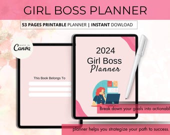 GİRL BOSS Planner | Monthly Digital Planner | GoodNotes | iPad Planner | Self Care | Digital Planner | Daily planner , Weekly planner
