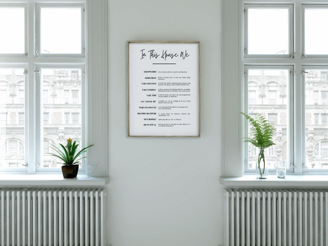 Instant Download Wall Art in This House We Etsy