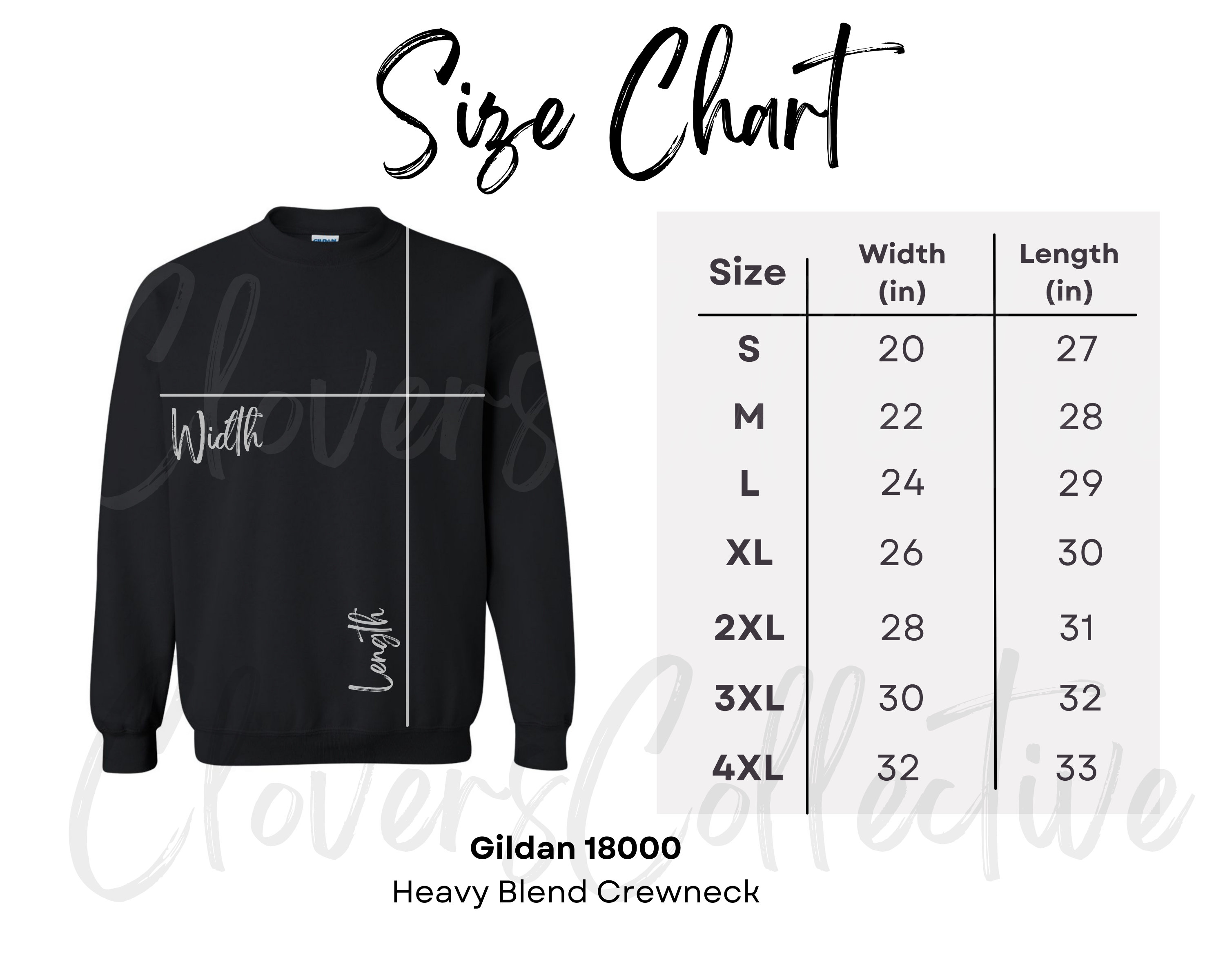 Gildan 18000 Size Chart Sweatshirt Size Chart Gildan Size Guide Heavy