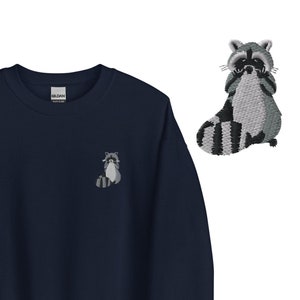 Raccoon Embroidered Sweater, Raccoon Shirt, Trash Panda Sweatshirt, Raccoon Gifts, Funny Panda Gifts, Funny Raccoon Shirt, Raccoon Arts